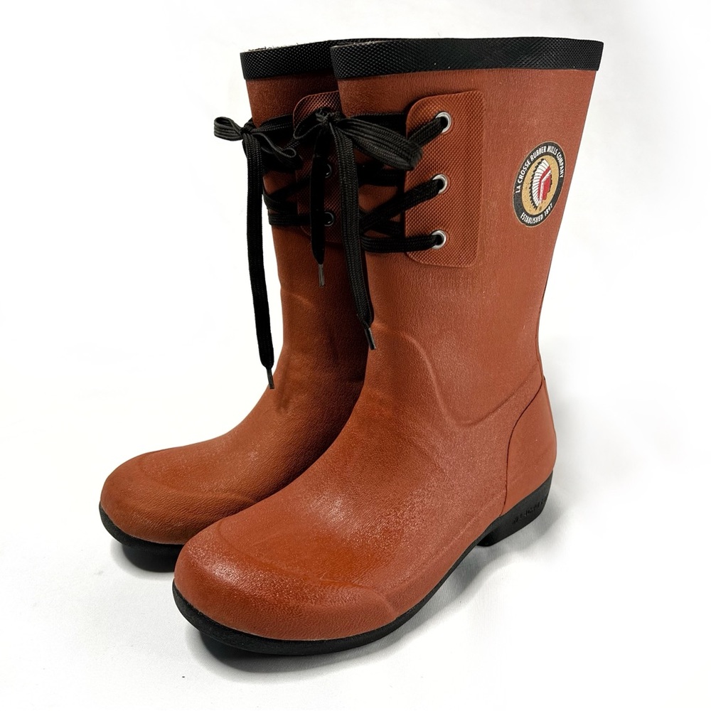 Lacrosse Red Hixon Rubber Boots Size 8